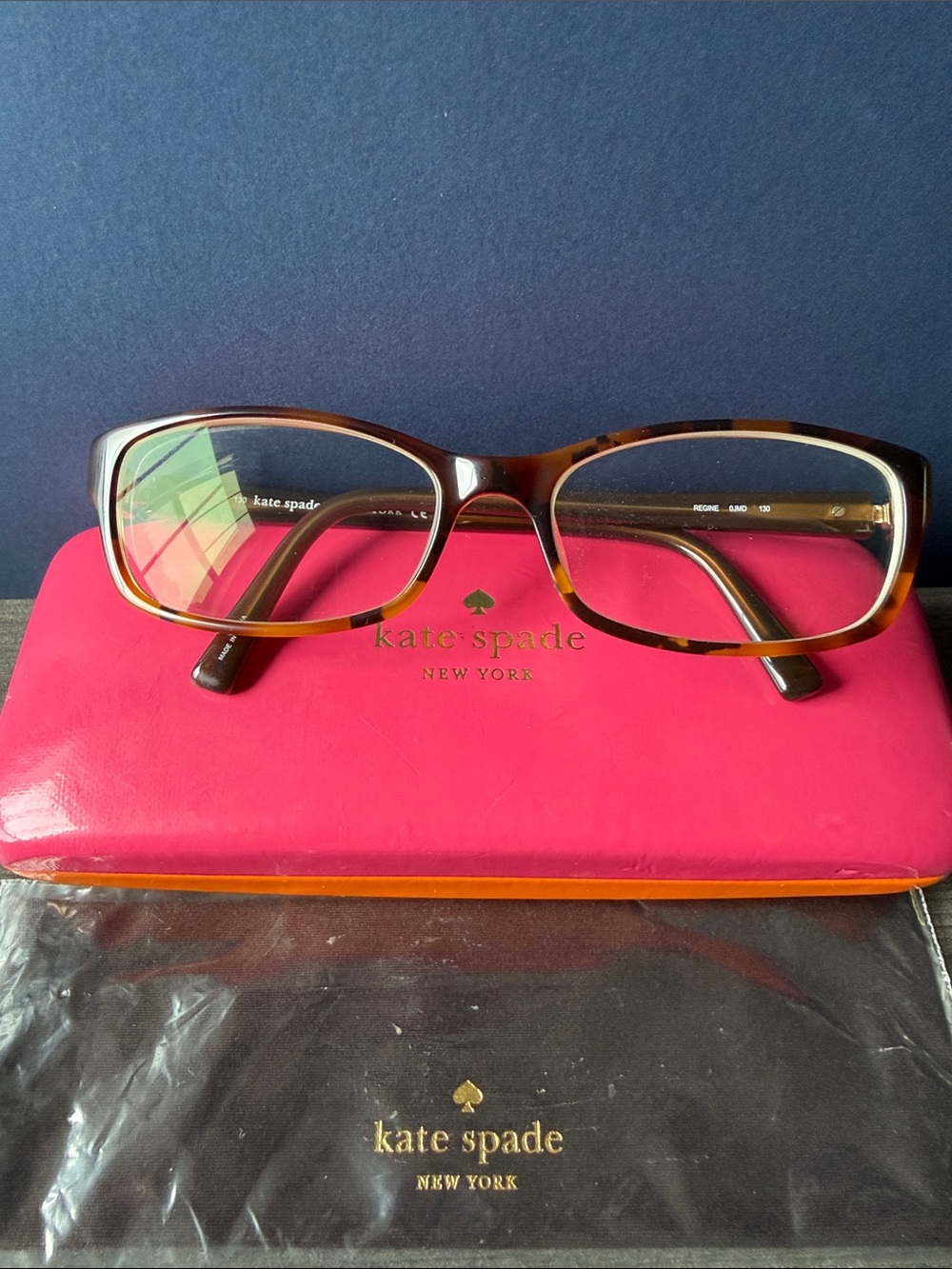 Kate Spade Tortoiseshell Rectangular Eyeglasses